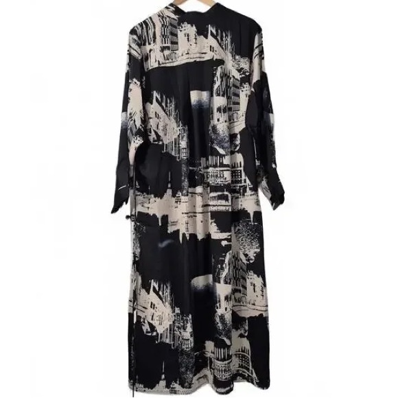 H&M Stockholm Satin Print Maxi Dress - Oversized (Fits up to XL) 26-27” PTP - Picture 4 of 7